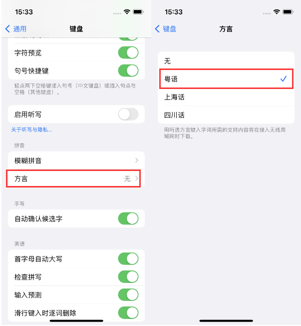 肥东苹果14服务点分享iPhone 14plus设置键盘粤语方言的方法 